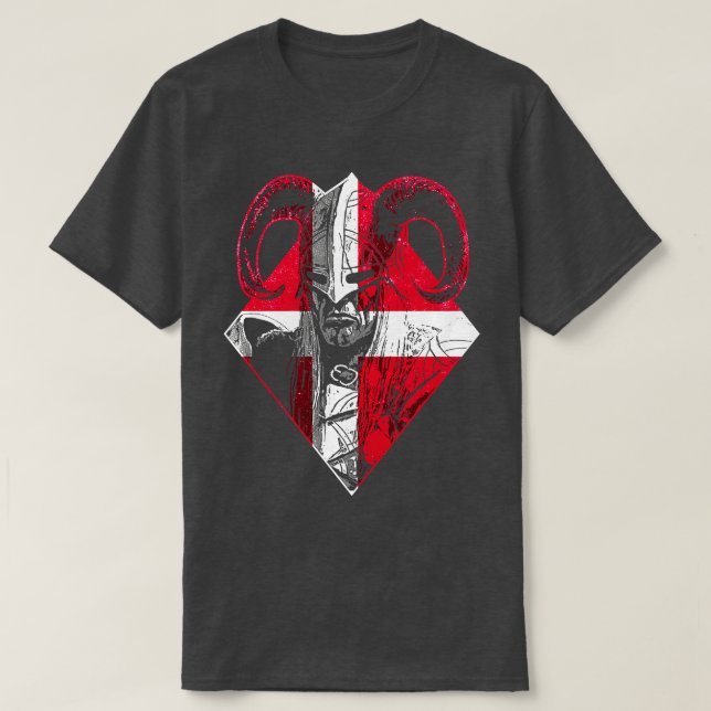 Camiseta Guerrero vikino danés 7 (Diseño del anverso)