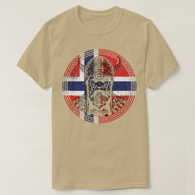Camiseta Guerrero vikino noruego 3 (Diseño del anverso)