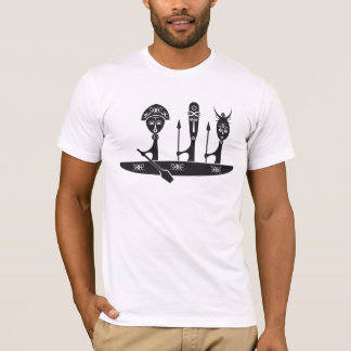 Camiseta Guerreros africanos en una canoa