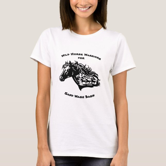 Camiseta Guerreros de caballos salvajes por la cuenca del l (Anverso)