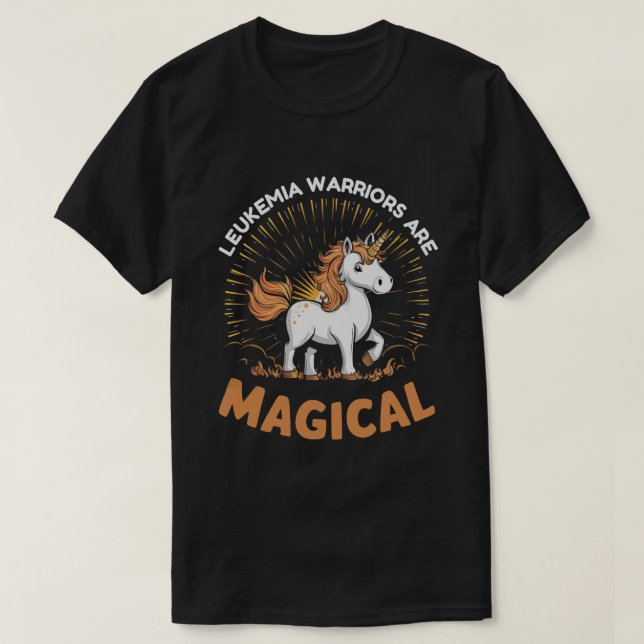 Camiseta Guerreros de leucemia apoyo unicornio-mágico contr (Diseño del anverso)
