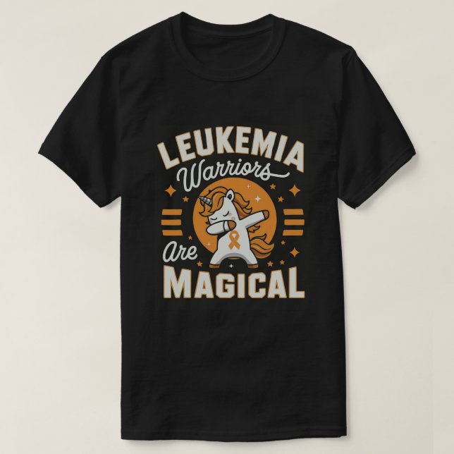 Camiseta Guerreros de leucemia son leucemia magra unicornio (Diseño del anverso)