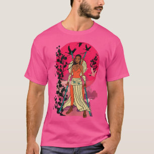Camiseta Guerreros de Samurai Japoneses Moda Japón Afro Áfr