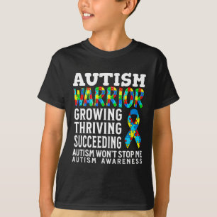 Camiseta Guerreros del autismo puzzle de niños apoyo autism