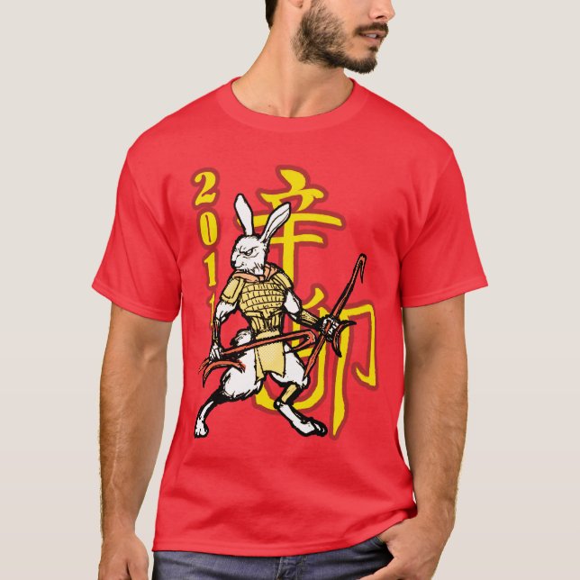 Camiseta Guerreros del zodiaco: Año del conejo de oro (Anverso)