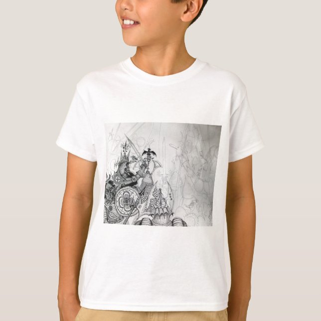Camiseta GUERREROS GÓTICOS, caballeros bárbaros, fantasía (Anverso)