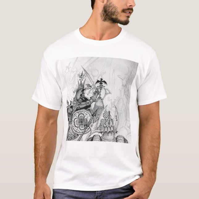 Camiseta GUERREROS GÓTICOS, caballeros bárbaros, fantasía (Anverso)
