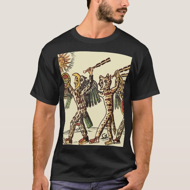 Camiseta Guerreros Jaguar Azteca Historia mexicana  (Anverso)