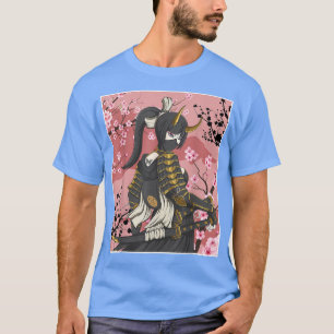 Camiseta Guerreros Samurai Japoneses Con Flor Sakura