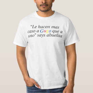 Camiseta "Gugo" dice Abuelita en español