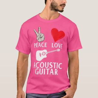 Camiseta Gui Acústica de Instrumento de Guitarra Acústica d