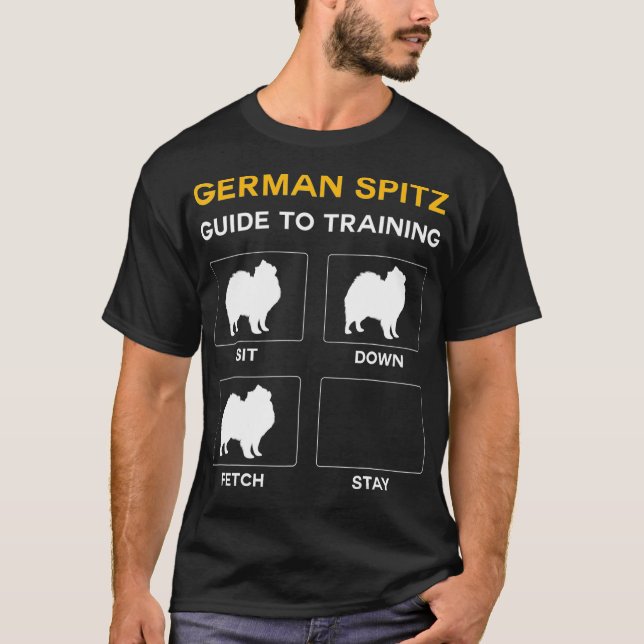Camiseta Guía Alemana De Spitz Para Entrenar Perro De Obedi (Anverso)