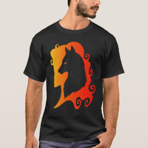 Camiseta Guía Animal Del Tótem Del Lobo Del Fuego Guías De 
