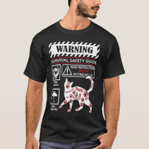 Camiseta Guía de acariciar gatos Guía de seguridad de supe