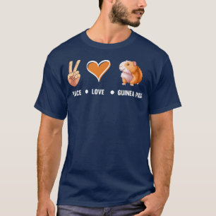 Camiseta Guia de amor por la paz de los cerdos de Guinea