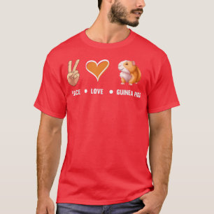 Camiseta Guia de amor por la paz de los cerdos de Guinea