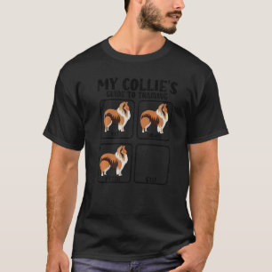 Camiseta guía de collie aproximada a la formación de papá d