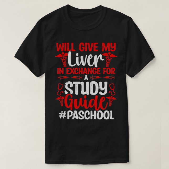 Camiseta Guía de Fiestas de escuela de medicina de la PA Gu (Diseño del anverso)