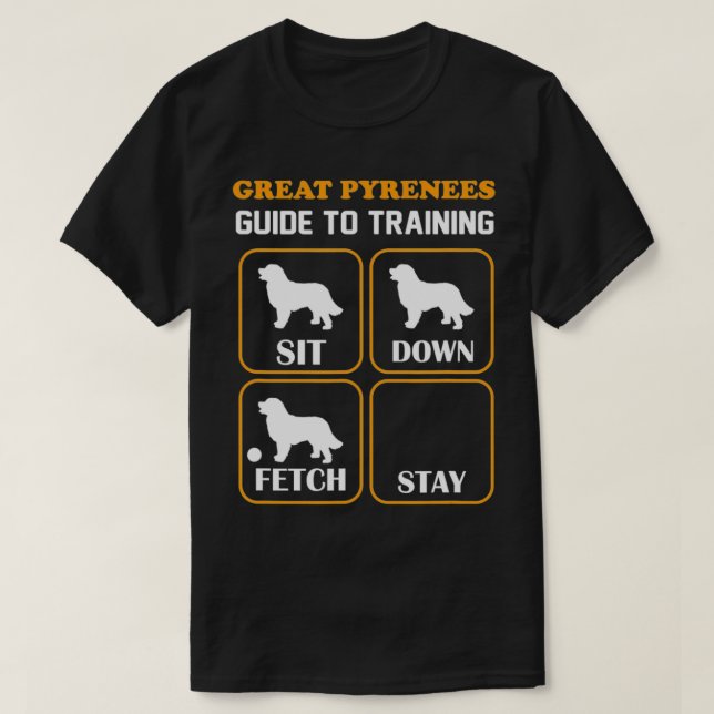 Camiseta Guía de los grandes Pirineos para entrenar Mascota (Diseño del anverso)