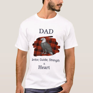 Camiseta Guía de mentor de papá Águila de cuadros rojos