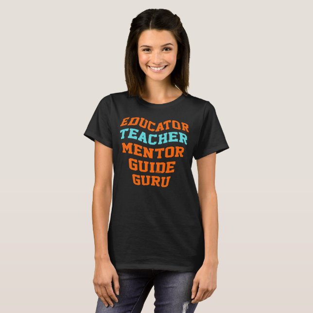 CAMISETA GUÍA DE MENTOR DE PROFESORES DE EDUCACIÓN GURU (Anverso completo)