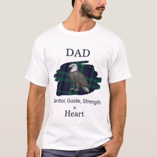 Camiseta Guía de mentor para papá Águila de cuadros azul y