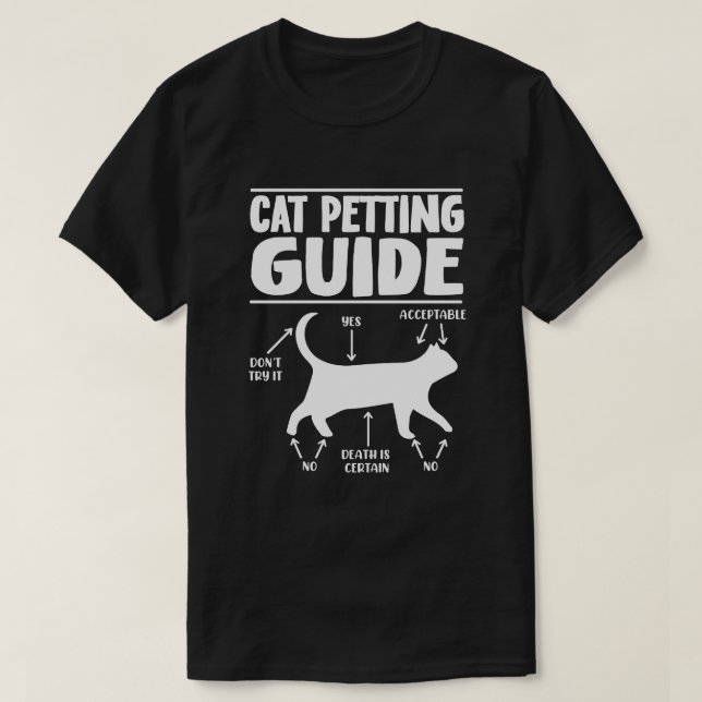 Camiseta Guía de petino de gato amante de los gatos (Diseño del anverso)