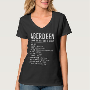 Camiseta Guía de traducción de jerga escocesa de Aberdeen &