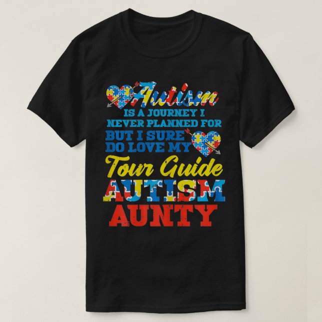 Camiseta Guía de turismo para mujeres en viaje de autismo n (Diseño del anverso)