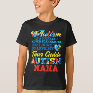 Camiseta Guía de viaje de autismo nunca planeada Nana abuel