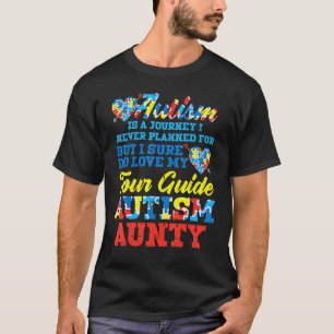 Camiseta Guía de viaje de autismo nunca planeado Tía Tía