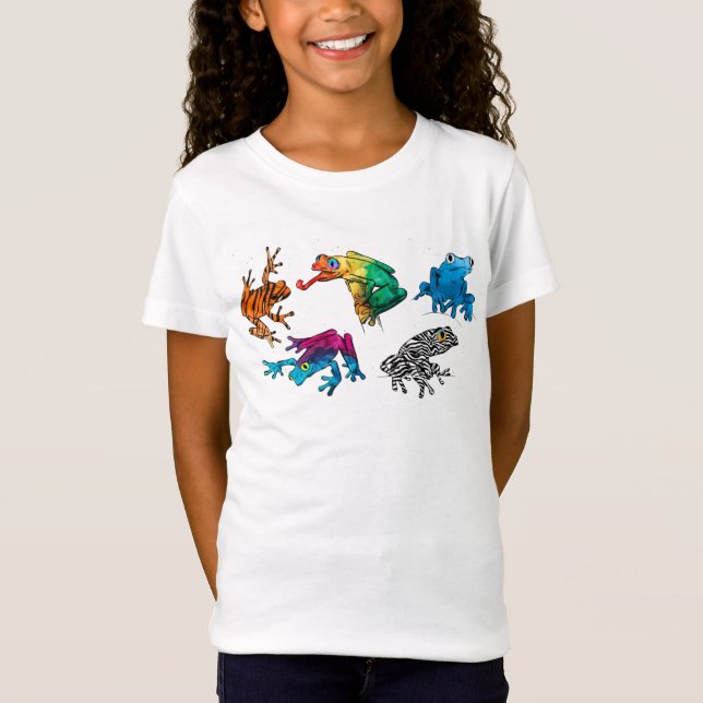 Camiseta Guía Definitiva de Ranas - Seis Ranas Arcoíris (Anverso)