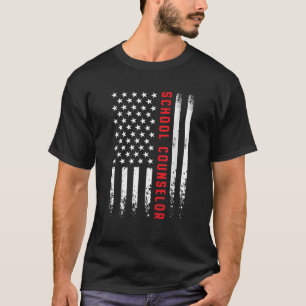 Camiseta Guía del consejero de la escuela de la bandera de