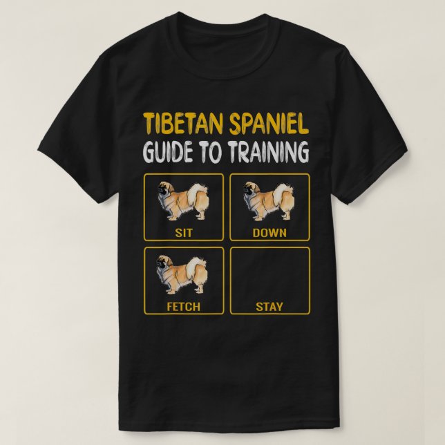 Camiseta Guía Española Tibetana Para Entrenar La Obediencia (Diseño del anverso)