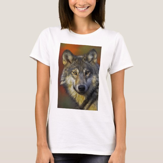 Camiseta Guía espiritual del arte fotográfico Wolf Amor ani (Anverso)