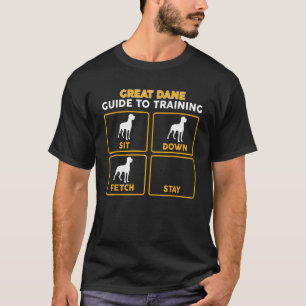 Camiseta Guía Graciosa De Entrenamiento De Great Dane T-Shi