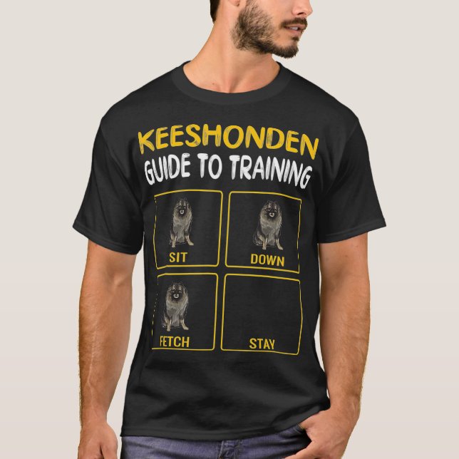 Camiseta Guía Keeshond Para Entrenar La Obediencia De Perro (Anverso)
