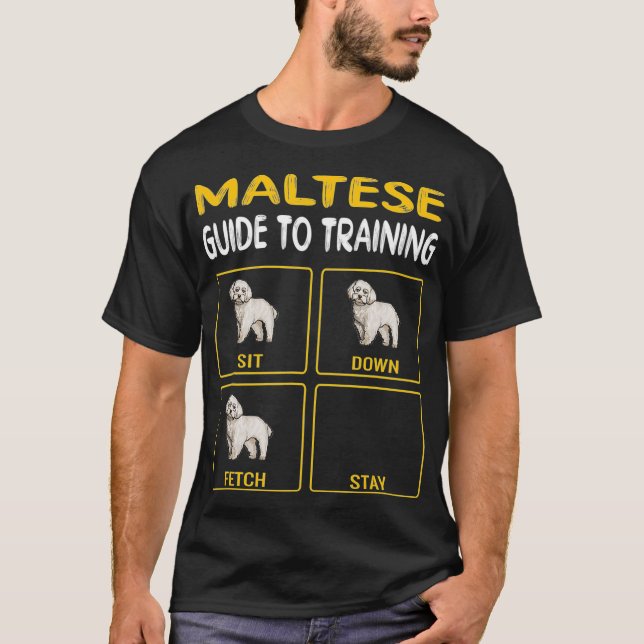 Camiseta Guía Maltesa Para Entrenar La Obediencia De Perros (Anverso)
