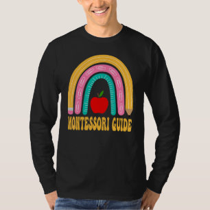 Camiseta Guía Montessori Lápiz Arcoíris Regreso a la Escuel