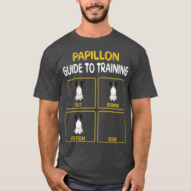 Camiseta Guía Papillon Para Entrenar La Obediencia De Perro (Anverso)