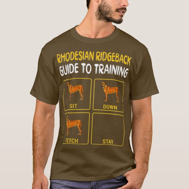 Camiseta Guía Ridgeback Rhodesiana Para Entrenar Perro (Anverso)