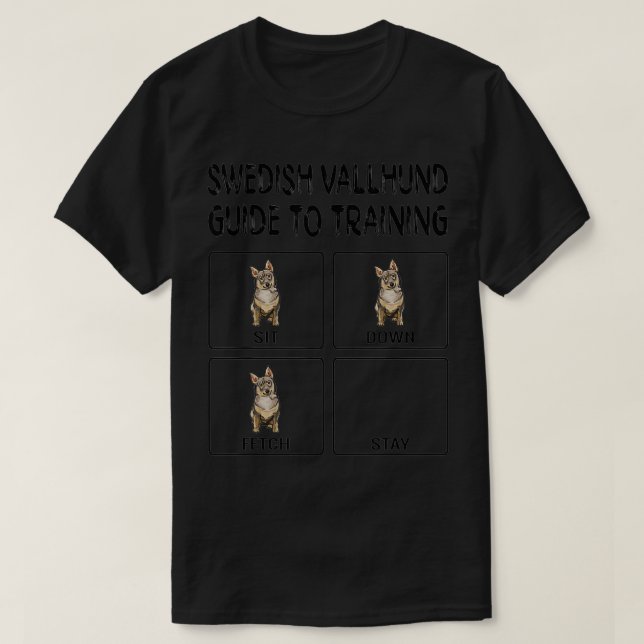 Camiseta Guía Sueca De Vallhund Para La Cita Del Perro De E (Diseño del anverso)