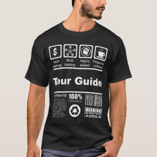 Camiseta Guía Turística Hechos Nutricionales Para Guías Tur