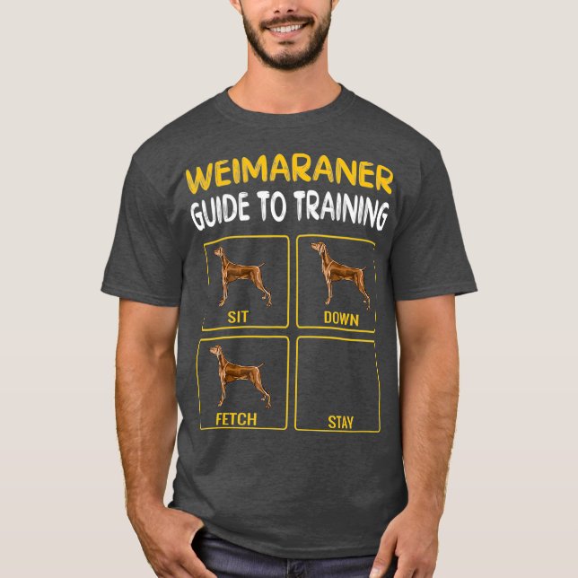 Camiseta Guía Weimaraner Para La Formación De La Obediencia (Anverso)