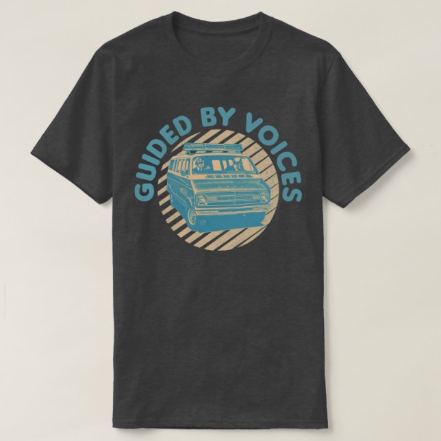 Camiseta Guiado Por El Diseño De Arte De Voces Retro (Diseño del anverso)