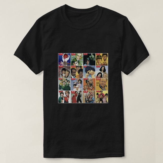 Camiseta Guías de TV de los años 70 esenciales (Diseño del anverso)