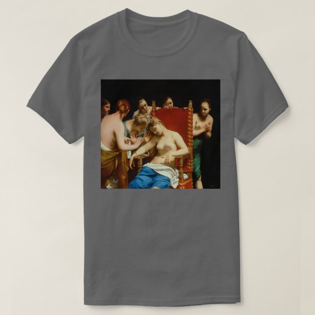 Camiseta Guido Cagnacci La muerte de Cleopatra (Diseño del anverso)