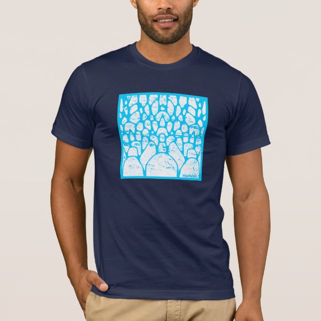 Camiseta Guijarros azules y blancos (Anverso)