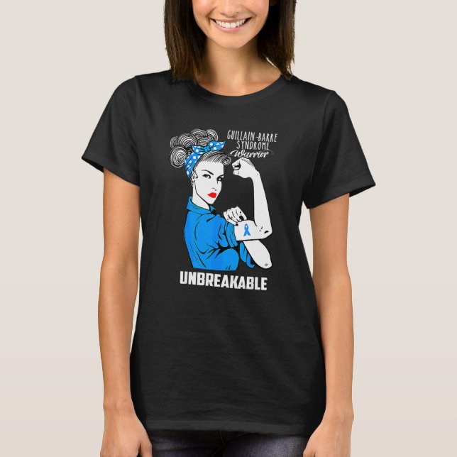 Camiseta Guillain Barre Síndrome Guerrero Inquebrantable Aw (Anverso)