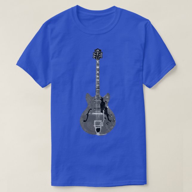 Camiseta Guillar de Jazz de Guitarra de cuerpo hueco de arc (Diseño del anverso)